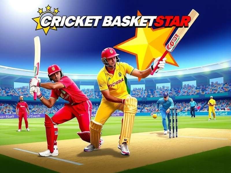Cricket Basket Star game cover showing players in action
