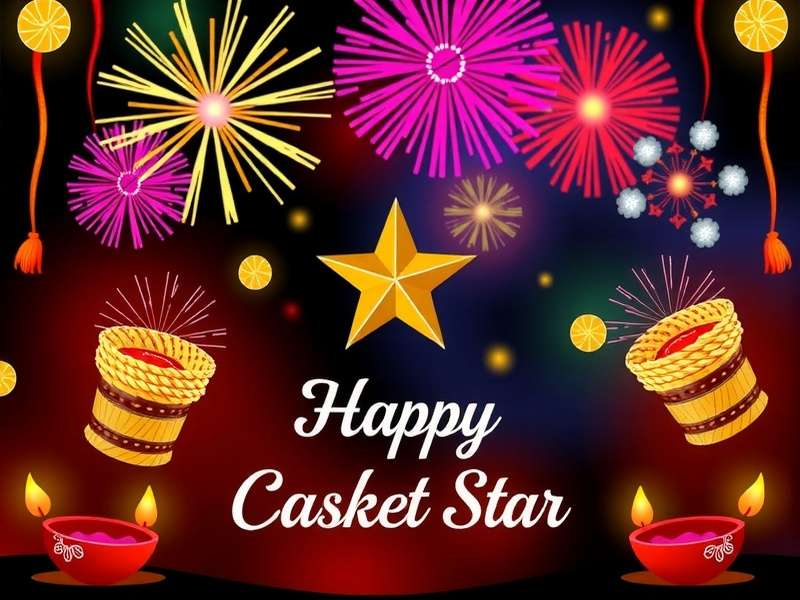 Cricket Basket Star Diwali event showing fireworks and golden balls